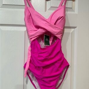 Pink Women's One Piece Swimsuit